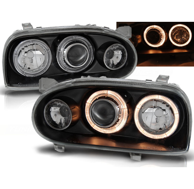 Faros Delanteros Angel Eyes Skoda Octavia 04-08 Angel Eyes Negro