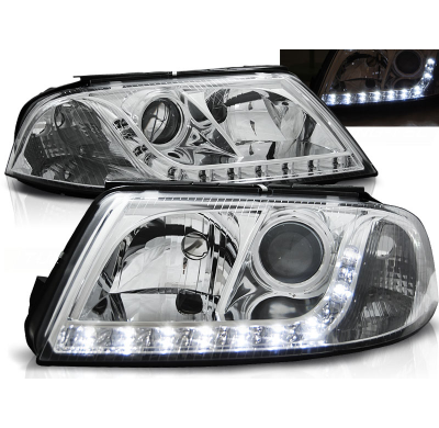 Faros Delanteros Luz Diurna Vw Passat 3bg B5 Fl 09.00-03.05 Cromados