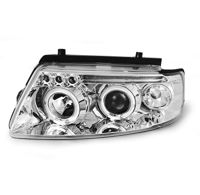 Faros Delanteros Angel Eyes Vw Passat B5 3b 11.96-08.00 Cromados