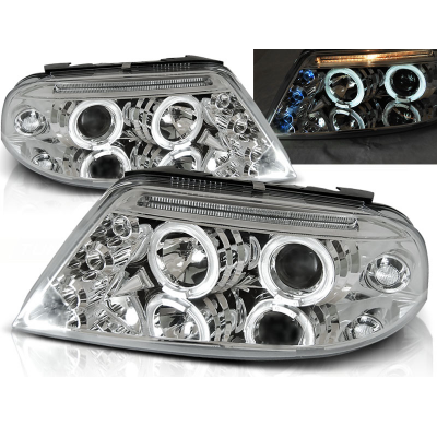 Faros Delanteros Angel Eyes Vw Passat 3bg 09.00-03.05 Cromados