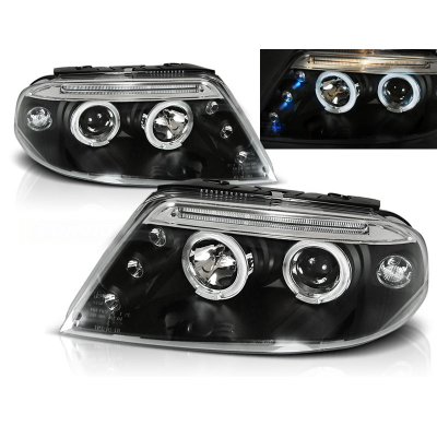 Faros Delanteros Angel Eyes Vw Passat 3bg 09.00-03.05 Fondo Negro