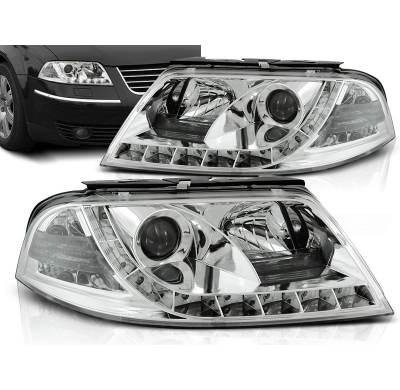 Faros Delanteros Luz Diurna Vw Passat 3bg 09.00-03.05 Cromados