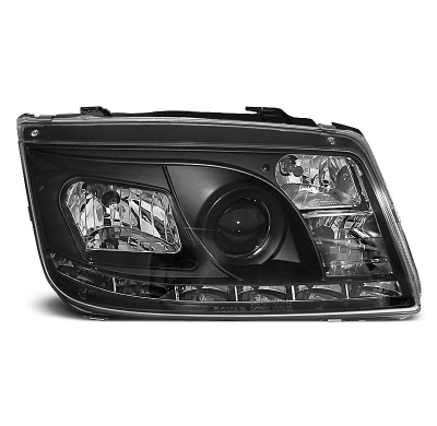 Faros Delanteros Luz Diurna Vw Bora 09.98-05.05 Fondo Negro