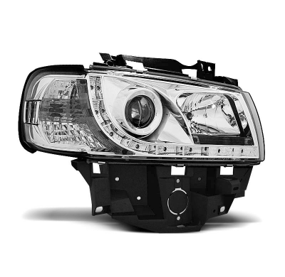 Faros Delanteros Luz Diurna Vw T4 08.96-03.03 Bus Cromados