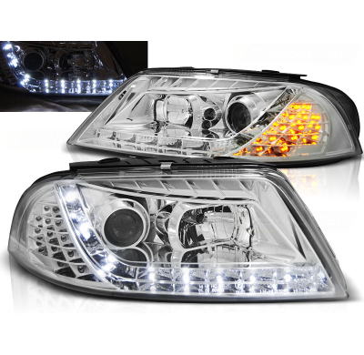 Faros Delanteros Luz Diurna Vw Passat 3bg B5 Fl 09.00-03.05 Cromados