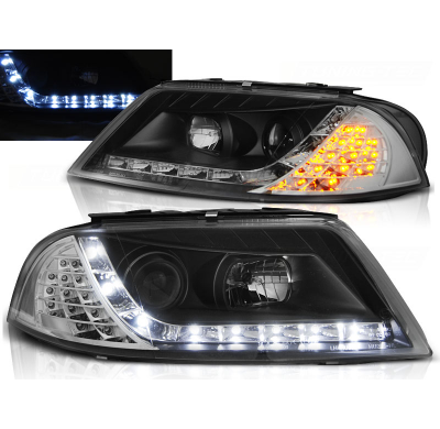 Faros Delanteros Luz Diurna Vw Passat 3bg B5 Fl 09.00-03.05 Fondo Negro