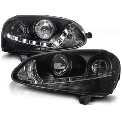 Vw Golf 5 03-08  Xenon D2s Faros Delanteros Luz Diurna Fondo Negro
