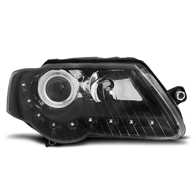 Faros Delanteros Luz Diurna Vw Passat B6 3c 03.05-10 Fondo Negro