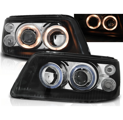 Faros Delanteros Angel Eyes Vw T5 04.03-08.09 Fondo Negro