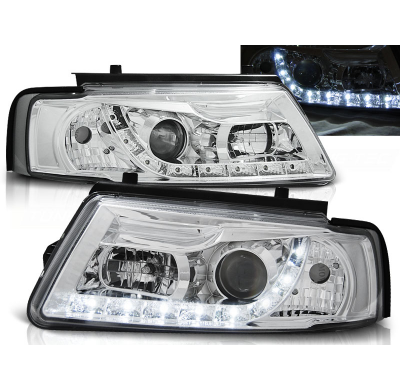 Faros Delanteros Luz Diurna Vw Passat B5 11.96-08.00 Cromados