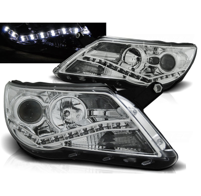 Faros Delanteros Luz Diurna Vw Tiguan 10.07-11 Cromados