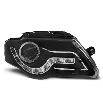 Faros Delanteros Luz Diurna Vw Passat B6 3c 03.05-10 Fondo Negro