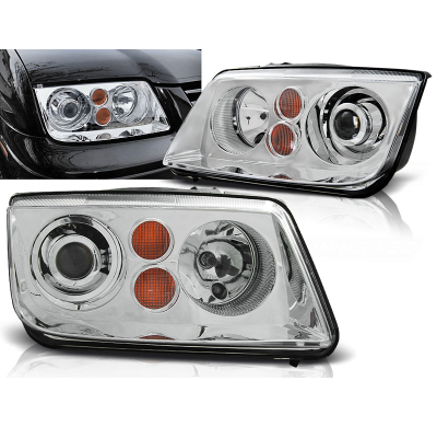 Faros Delanteros Vw Bora 09.98-07.05 Cromado