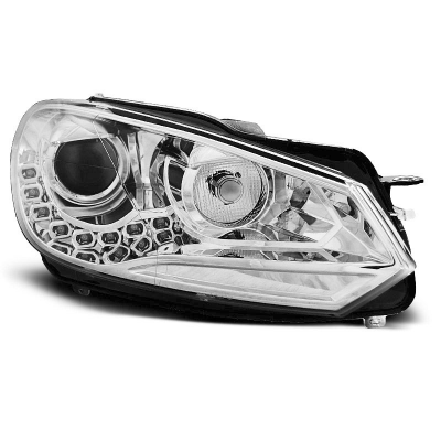 Faros Delanteros Luz Diurna Vw Golf 6 10.08-12 Tru Drl Ece-R87 Cromado