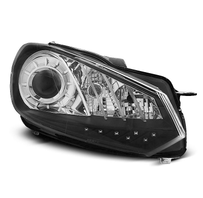 Faros Delanteros Luz Diurna Vw Golf 6 10.08- 12 Tru Drl Ece-R87 Negro