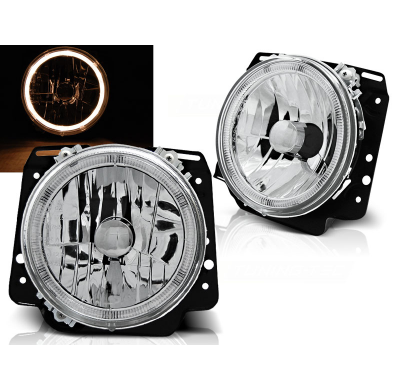Faros Delanteros Vw Golf Ii 2 08.83-08.91 Cromados Externo