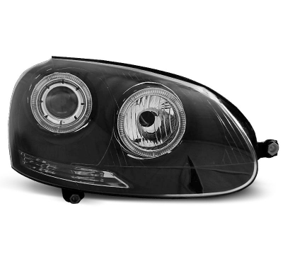 Faros Delanteros Angel Eyes Vw Golf 5 10.03-09 Fondo Negro