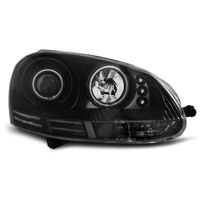 Faros Delanteros Angel Eyes Vw Golf 5 10.03-09 Angel Eyes Ccfl Negro