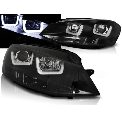 Faros Delanteros Luz Diurna Vw Golf 7 11.12- U-Type Negro