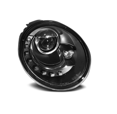Faros Delanteros Luz Diurna Vw New Beetle 10.98-05.05 Led Negro