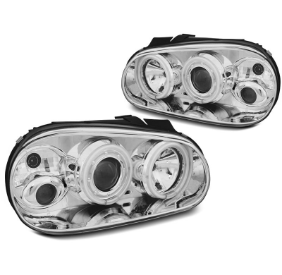 Faros Delanteros Angel Eyes Vw Golf 4 09.97-09.03 Angel Eyes Ccfl Cromado