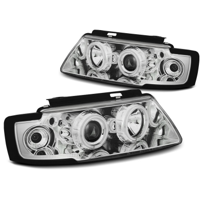 Faros Delanteros Angel Eyes Vw Passat B5 3b 11.96-08.00 Angel Eyes Ccfl Cromado