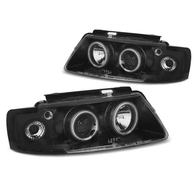 Faros Delanteros Angel Eyes Vw Passat B5 3b 96-08.00 Angel Eyes Ccfl Negro