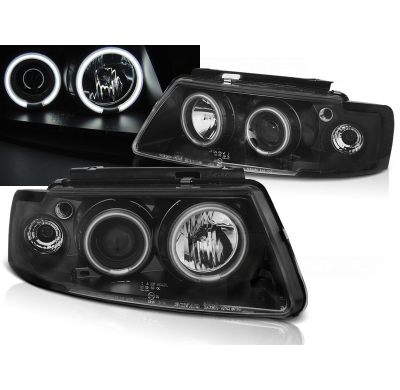 Faros Delanteros Angel Eyes Vw Passat B5 3b 96-08.00 Angel Eyes Ccfl Negro