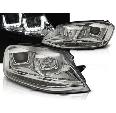 Faros Luz Diurna Vw Golf 7 11.12-  U-Type Chrom Drl