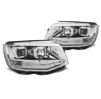 Faros Delanteros Vw T6 15-19  Cromado Led Tru Drl