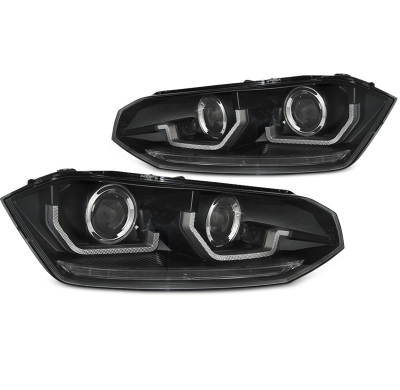 FAROS DELANTEROS VW POLO VI 2G 2017- LED NEGRO con intermitente dinamico