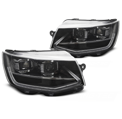 FAROS LED TUBO LUZ NEGRA DRL SEQUENCIALES PARA VW T6 15-19