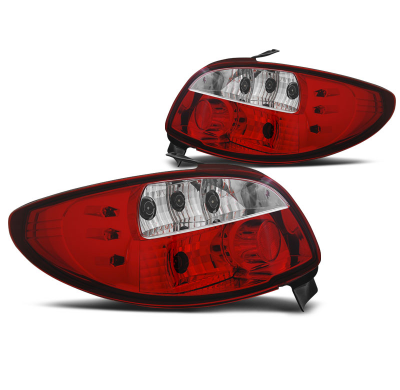 Pilotos Traseros Peugeot 206 10.98- Rojo White