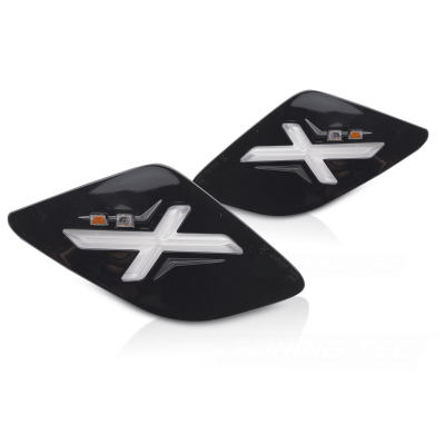 INTERMITENTE TRASERO LED NEGRO BRILLANTE PARA VESPA GTS / GTV 300cc