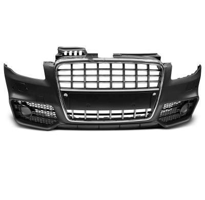 Paragolpes Delantero Audi A4 04-08 S-Line Cromado Negro Pdc
