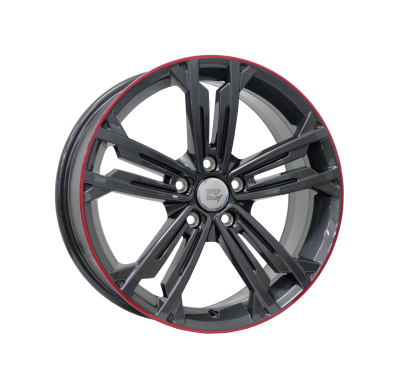 Llanta Wsp Italy VW    R7.5X18 W471 NAXOS ET49 5X112 57.1 ANT.2s LIP RED. +  m