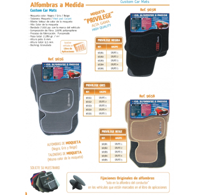 Alfombra Moqueta a Medida Privilege Kia Ceed Wagon  -Puertas  Año 08-