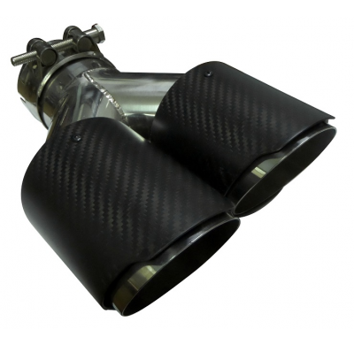 Cola Escape Carbono Universal Doble Derecha Mod. C004