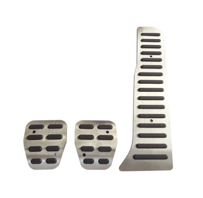 Pedales Sport Aluminio Mate Goma Negra