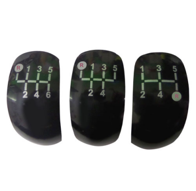 Pomo De Piel Sintética Negra Y Aluminio Cromo Con Marchas Intercambiables, Para Vehiculos Con Y Sin Gatillo