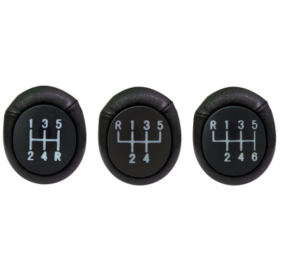 Pomo Style De Piel Sintética Negra Con Marchas Intercambiables