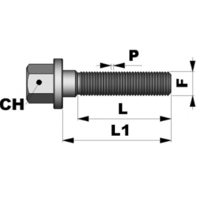 Tornillo Plano M12x1.25 L55mm C17
