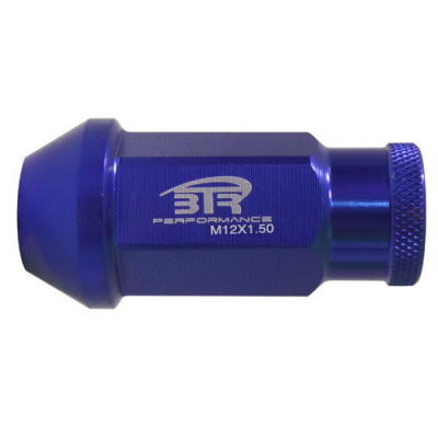 20 Tuercas Cónicas Abiertas M12x1,50 L40, Color Azul
