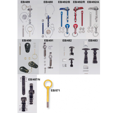 Cierres Capot Eb/489 Acero Inox. Cierre En Acero Inox, Rosca M10 Con Pasador.