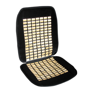 Cubreasiento Bambu + Tejido Color Beig Y Negro