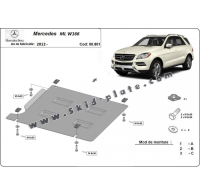 CUBRECAJA DE CAMBIOS MERCEDES ML W166