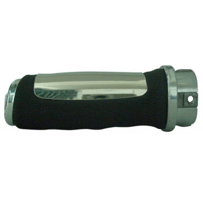 Empuñadura F.Mano Cromo/Piel Negra