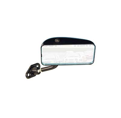 Espejo Fibra Negro Izquierdo Cristal Plano