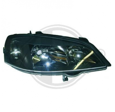 Faro Dcho. Astra, 97-04; Complet.; Negro; Coupé;Cabrio;Limous.; Combi