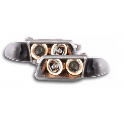 Faros Angel Eyes Opel Astra F Bj. 94-97 Negro